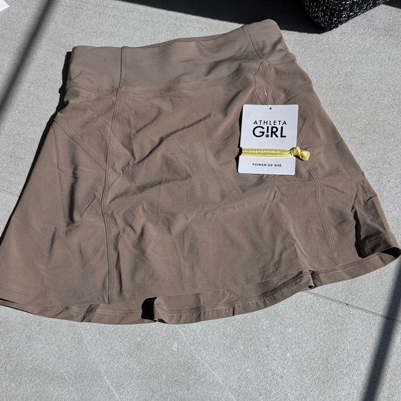 ATHLETA Girl Other - NEW! Athleta Girl School Day Uniform Skort SMALL 7 Khaki Brownstone Beige